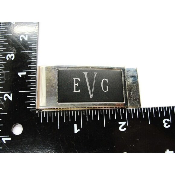 "EVG" Hinged Money Clip Stainless Steel Wallet Credit Card Cash ID Holder - Picture 4 of 9